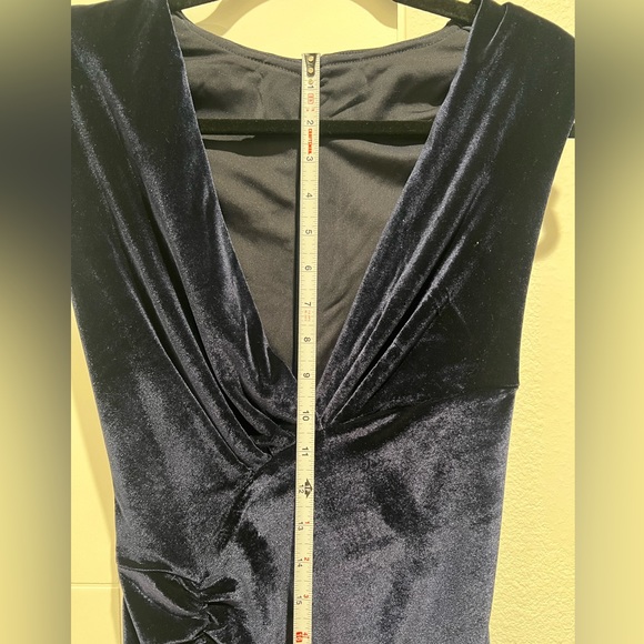 navy velvet dress - Picture 6 of 7
